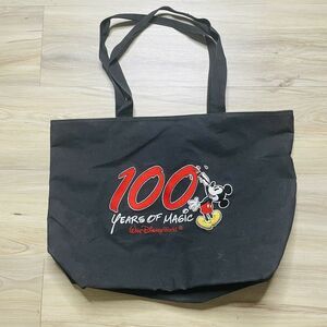 Walt Disney World Mickey Mouse 100 YEARS OF MAGIC Celebration Canvas Tote Bag